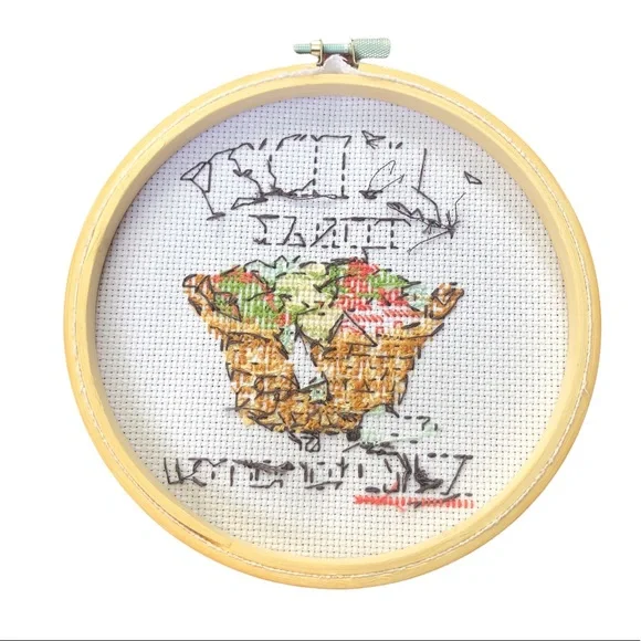 Laundry Today or Naked Tomorrow Cross Stitch Sign - Picture 2 of 5